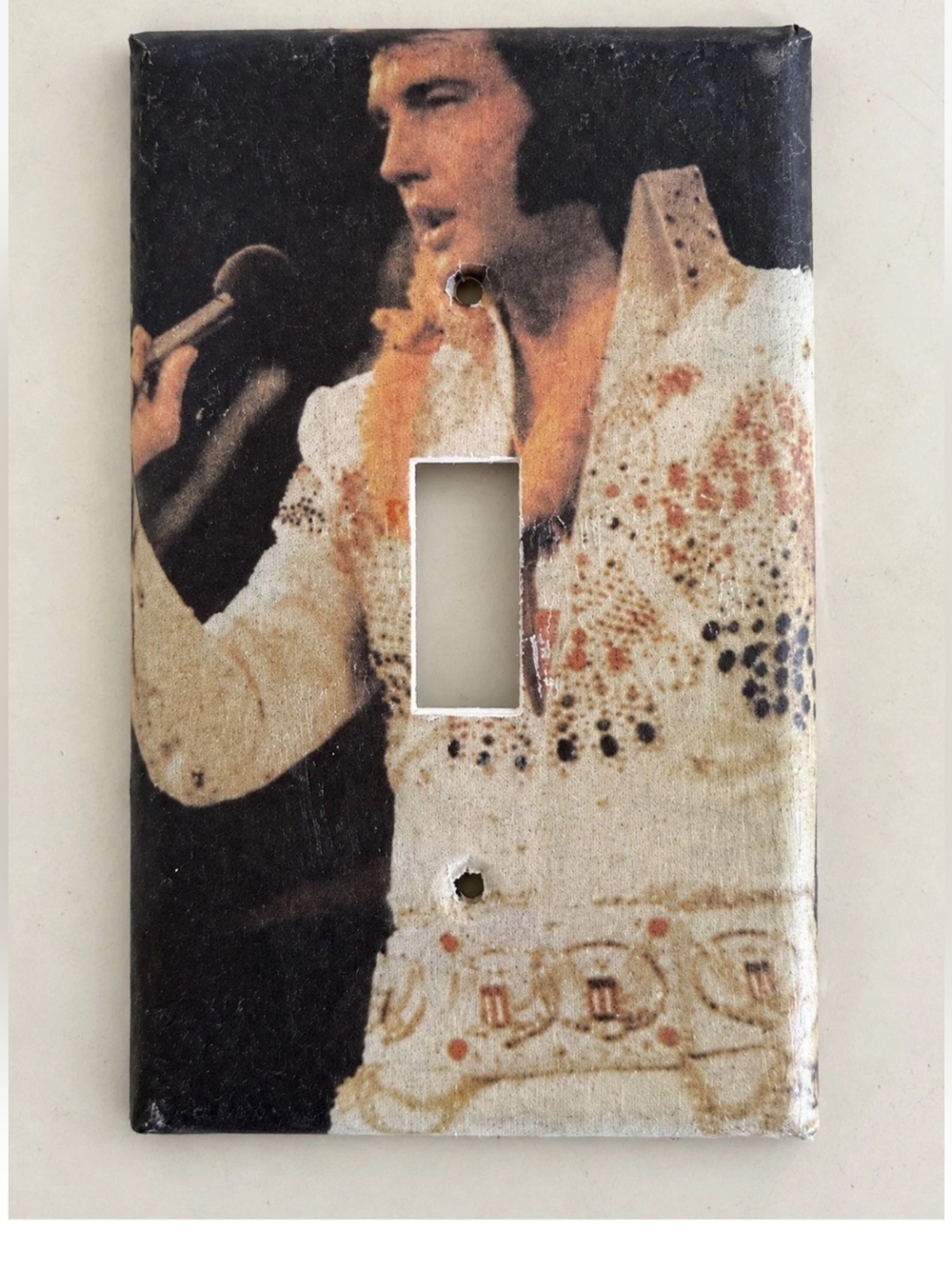 BN Decoupaged Elvis Presley Light Switch Plate Cover W/ Screws